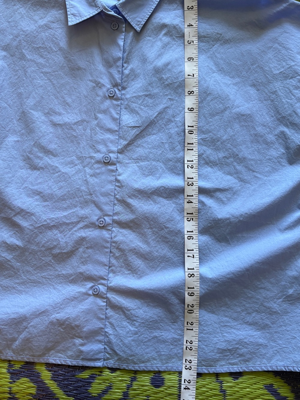 COS BOXY SHORT-SLEEVED POPLIN SHIRT LIGhT BLUE SIZE 6 100% COTTON MINIMALIST - Picture 8 of 8